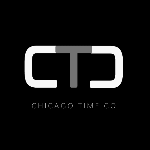 Logo of Chicago Time Co. with stylized letters CTD on a black background.